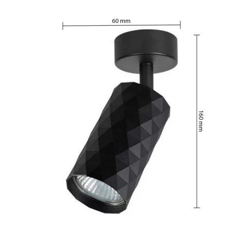Fali Lámpa Spotlámpa Sconce GU10 Mozgatható Fekete Glamour Masterled