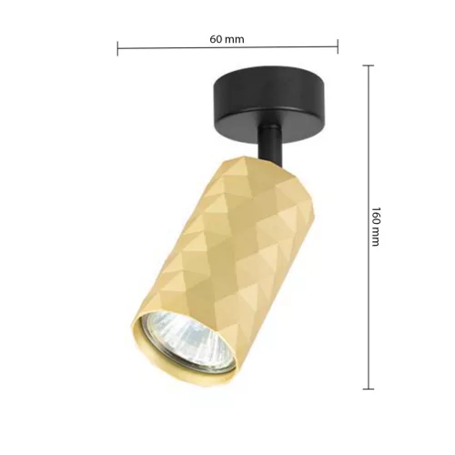 Fali Lámpa Spotlámpa Sconce GU10 Mozgatható Fekete Arany Glamour Masterled