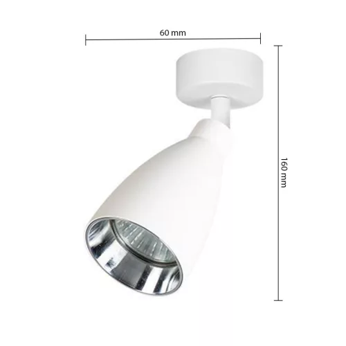 Fali Lámpa Spotlámpa Sconce GU10 Mozgatható Fehér Króm Helis Masterled