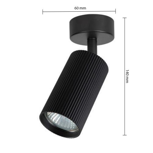 Fali Lámpa Spotlámpa Sconce GU10 Mozgatható Fekete Lucerno Masterled