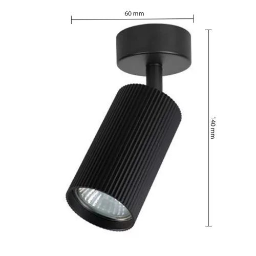 Fali Lámpa Spotlámpa Sconce GU10 Mozgatható Fekete Lucerno Masterled