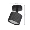 Fali Lámpa Spotlámpa Sconce GX53 Mozgatható Fekete Orbin Masterled