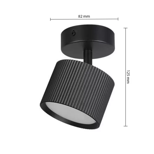 Fali Lámpa Spotlámpa Sconce GX53 Mozgatható Fekete Orbin Masterled