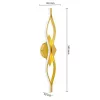 LED Fali Lámpa Dekoratív 16W 2200lm 4000K 120° Arany 58cm Bramis Masterled