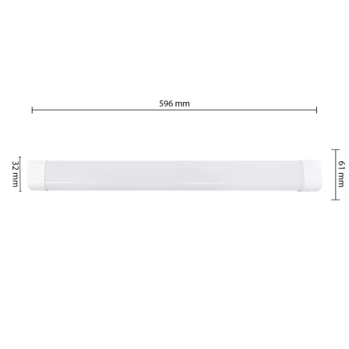 LED lámpa lineáris lámpatest 18W 1820lm 6500K Hideg 120° fehér Flat Masterled