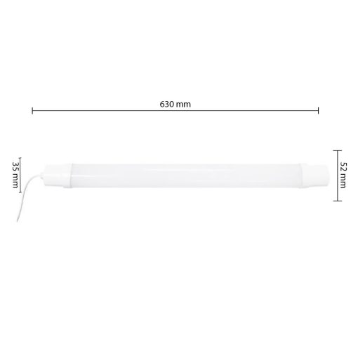 LED lineáris lámpatest 18W 1820lm 6500K Hideg 120° fehér IP65 Masterled