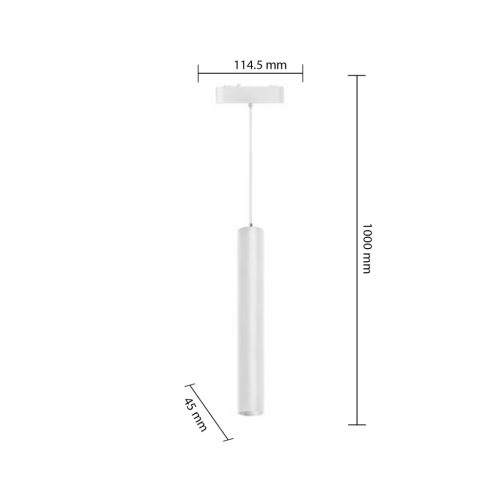 LED Függesztett Lámpa Mágneses Sínre 15W 1350lm 4000K Semleges CRI90 36° 48V Fehér Luxo Masterled