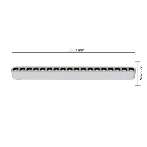 LED lámpa mágneses sínhez, dugaszolható, 16W, 1120lm, 4000K, semleges, CRI90, 24°, 48V, fehér, Luxo Masterled