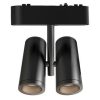 LED lámpa spotlámpa mágneses sínhez, dupla állítható, 16W, 1280lm, 4000K, semleges, CRI90, 36°, 48V, fekete, Luxo Masterled