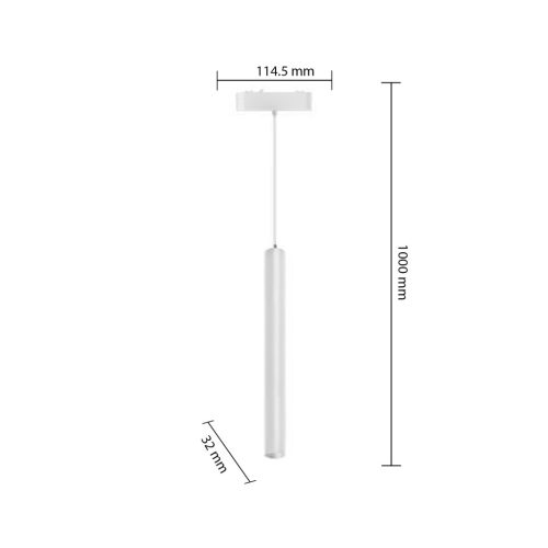 LED Függesztett Lámpa Mágneses Sínre 7W 700lm 4000K Semleges CRI90 36° 48V Fehér Luxo Masterled