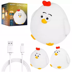   LED Éjjeli fény asztali asztali lámpa gyerekeknek 1W 17lm 3000K Meleg 360° Fehér Csirke Masterled