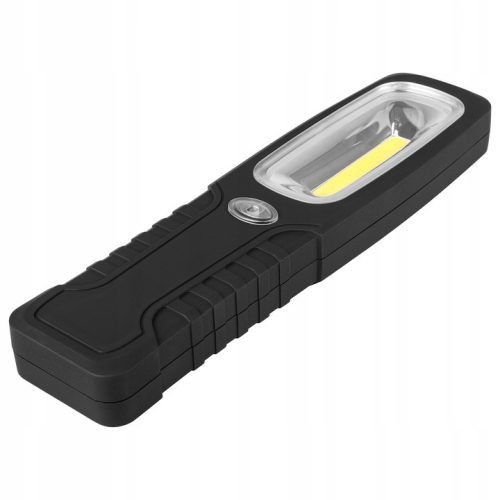 LED Munkalámpa, Műhely Akkumulátoros Zseblámpa, Garázs Mágneses Akasztó, 3W, 230lm, 6500K, Hideg Fekete, Masterled
