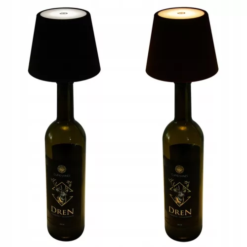 LED asztali éjszakai fény, borosüveg dugóval, 3W, 200lm, 3000-4000-5000K CCT, antracit, IP44, Masterled