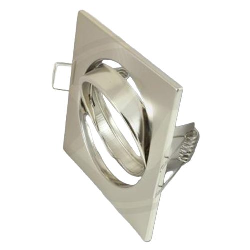 Süllyesztett halogén spotlámpa GU10, négyzet alakú, mozgatható, ezüst színű, szatén Masterled lámpatest