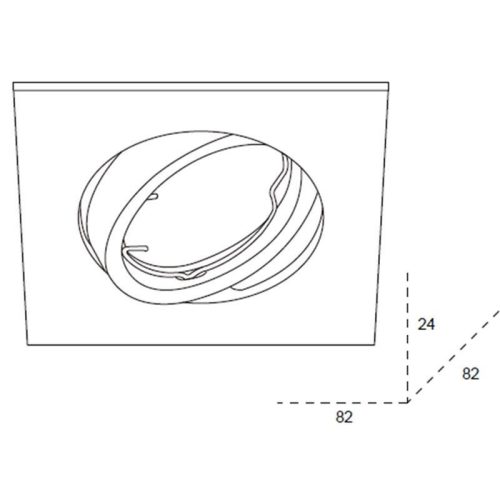 Süllyesztett halogén spotlámpa GU10, négyzet alakú, mozgatható, ezüst színű, szatén Masterled lámpatest