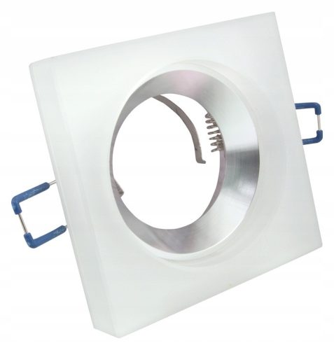 Süllyesztett halogén spotlámpa GU10 négyzet alakú fehér ezüst Mira Masterled