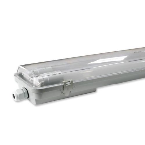 Hermetikus, pormentes lámpatest 120cm 2xT8 G13 IP65 + LED fénycsövek 18W semleges 4000K Masterled