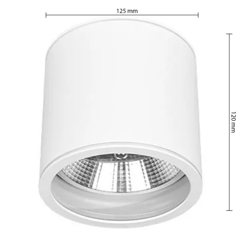 Felületre szerelhető halogéncsöves spotlámpa GU10, kerek, fehér, Masterled