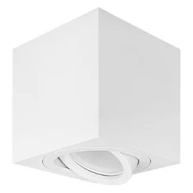   Felületre szerelhető halogéncsöves spotlámpa GU10, négyzet alakú, mozgatható fehér, Masterled