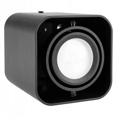 Felületre szerelhető halogéncsöves spotlámpa GU10, négyzet alakú, fekete, mozgatható, Masterled