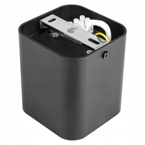 Felületre szerelhető halogéncsöves spotlámpa GU10, négyzet alakú, fekete, mozgatható, Masterled