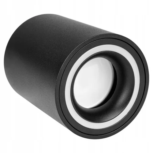 Felületre szerelhető halogéncsöves spotlámpa GU10, kerek, fekete, Masterled