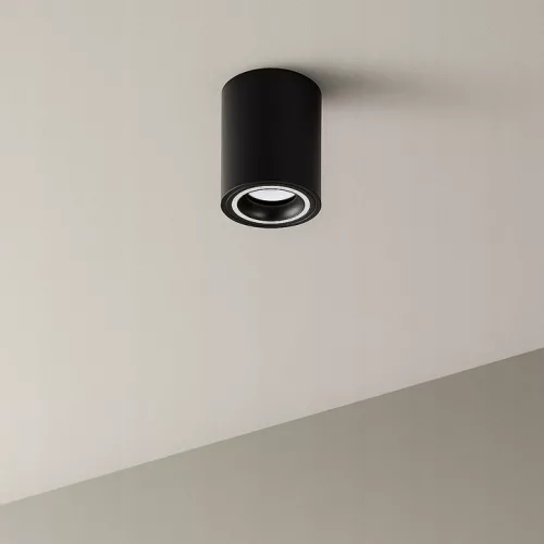 Felületre szerelhető halogéncsöves spotlámpa GU10, kerek, fekete, Masterled