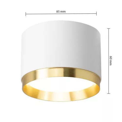 Felületre szerelhető halogéncsöves spotlámpa GX53 kerek, fehérarany, Lumet Masterled