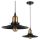 Mennyezeti lámpa, függeszték, E27, fekete-arany, Loft, Masterled