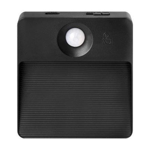 LED újratölthető lámpa 0.6W 85lm 3000/4000/6500K CCT 90° mozgásérzékelővel, szabályozható fényerővel, fekete, Poly Masterled