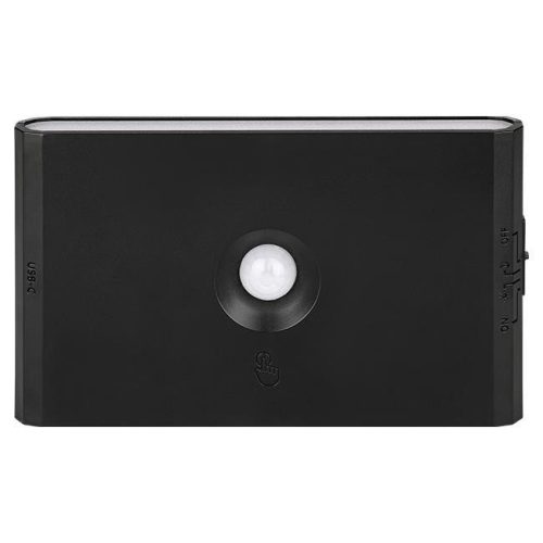 Újratölthető LED lámpa 1W 170lm 3000/4000/6500K CCT 180° Mozgásérzékelővel Szabályozható Fekete Wolf Masterled