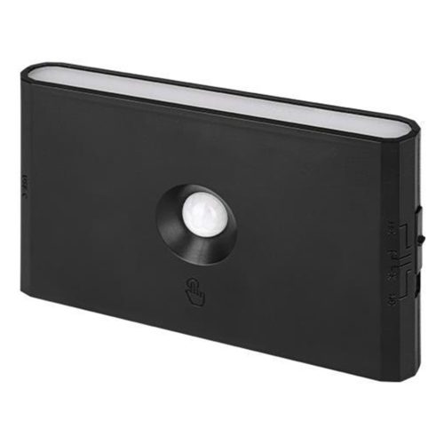 Újratölthető LED lámpa 1W 170lm 3000/4000/6500K CCT 180° Mozgásérzékelővel Szabályozható Fekete Wolf Masterled