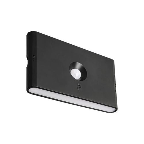 Újratölthető LED lámpa 1W 170lm 3000/4000/6500K CCT 180° Mozgásérzékelővel Szabályozható Fekete Wolf Masterled