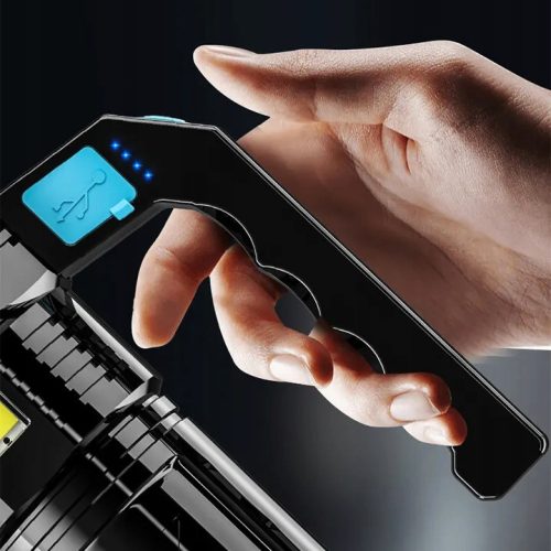 LED munkalámpa, keresőlámpa, 2W + 3W COB, újratölthető, Masterled