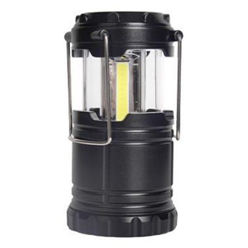 LED kemping lámpa, hordozható lámpa, 3W, 240lm, 6000K, hideg fehér, mozgásérzékelővel, elemes, 3x AA, fekete, Masterled