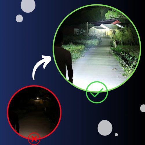 LED munkalámpa, rendőrségi keresőlámpa, 3W, 3xAA elem, Masterled