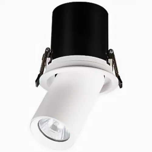 HALOGÉN lámpatest, süllyesztett, mozgatható, kerek, matt fehér, GU10