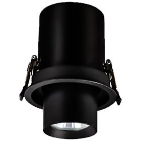   HALOGÉN lámpatest, süllyesztett, mozgatható, kerek, matt fekete, GU10