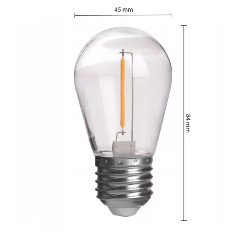 LED izzó E27 ST14 Edison 1W 60lm 2700K Meleg 360° Izzószálas Masterled