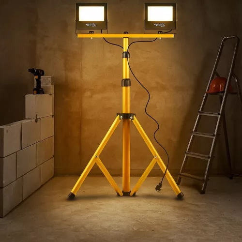 LED Reflektor 2x50W 8000lm 4500K Semleges + Dupla Állvány Készlet IP65 Tiga Masterled