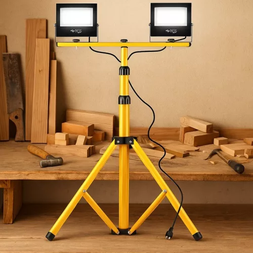 LED Reflektor 2x50W 8000lm 4500K Semleges + Dupla Állvány Készlet IP65 Tiga Masterled