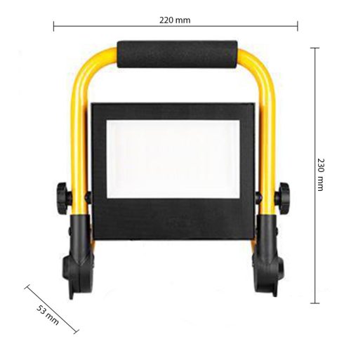 LED Reflektor Halogén 50W 5000lm 4500K Semleges 120° IP65 Hordozható Szürke Narancs Masterled