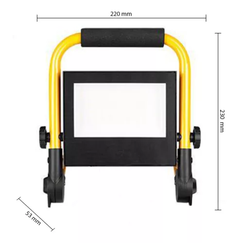 LED Reflektor Halogén 50W 5000lm 4500K Semleges 120° IP65 Hordozható Szürke Narancs Masterled