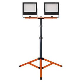   LED Reflektor Spotlámpa 2x 100W 4500K Semleges + Dupla Állvány IP65 Készlet Mola