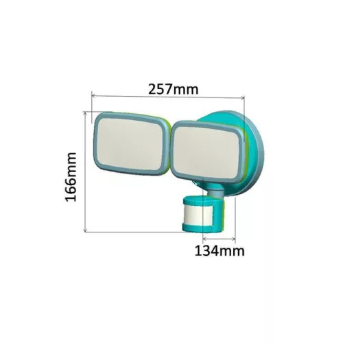 LED Reflektor Halogén 20W 1500lm 4000K Semleges Mozgásérzékelővel 120° IP65 Fekete Cori Masterled