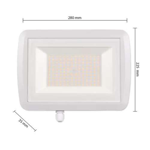 LED Reflektor Halogén 100W 10000lm 4500K Semleges 120° IP65 Fehér Linga Masterled