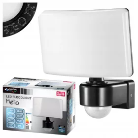   LED Reflektor Halogén Spotlámpa 30W 2200lm 4000K Semleges Mozgásérzékelővel 120° IP65 Fekete Melio Masterled