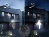 LED Reflektor Halogén 10W 800lm 4500K Semleges Mozgásérzékelővel 120° IP65 Fekete Tiga Masterled