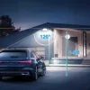 LED Reflektor Halogén 10W 800lm 4500K Semleges Mozgásérzékelővel 120° IP65 Fekete Tiga Masterled