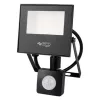 LED Reflektor Halogén 20W 1600lm 4500K Semleges Mozgásérzékelővel 120° IP65 Fekete Tiga Masterled